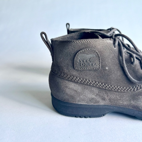 Men’s Sorel Brown Grey Suede Genuine Leather Lace Up Ankle Boots size 10.5 - Picture 14 of 14